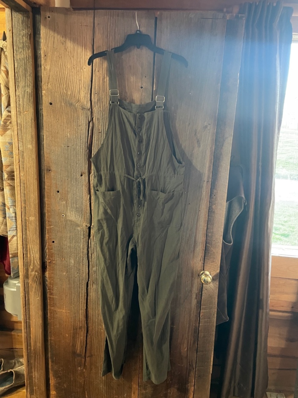 Olive Green Women’s Utility Jumpsuit Large
